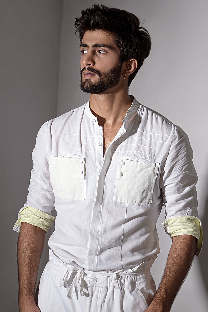 Chateau Grey Shirt With Overshirt by Jatin Malik at Pernia's Pop Up Shop