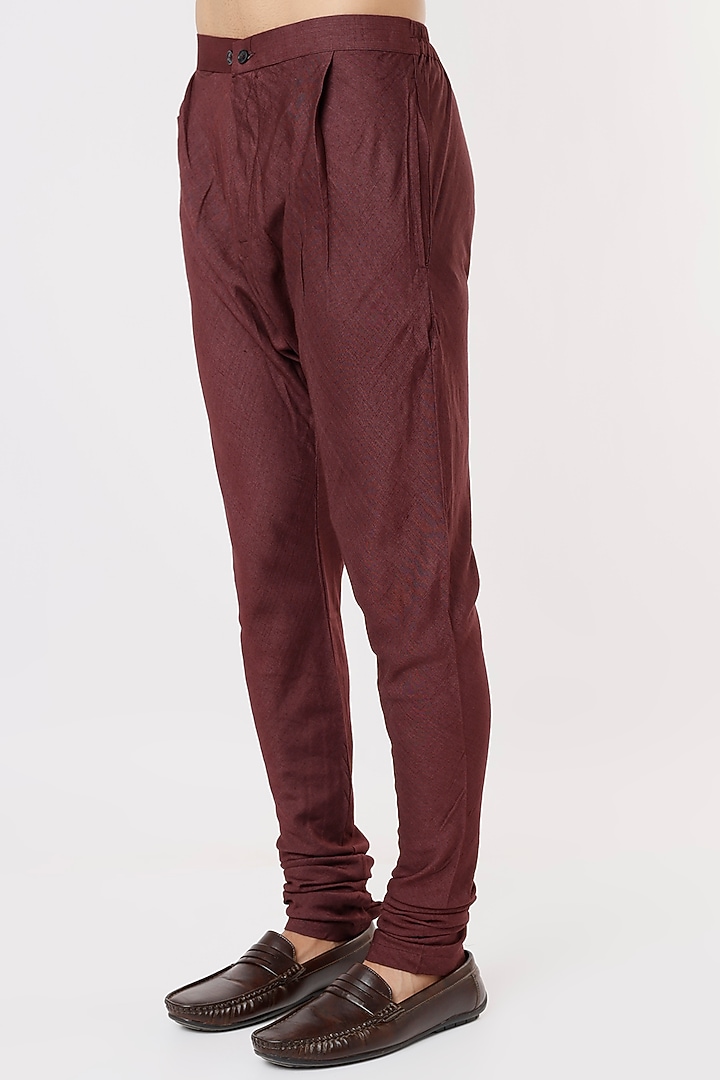 Wine Hand Embroidered Groom Sherwani Set by Jatin Malik at Pernia's Pop Up Shop