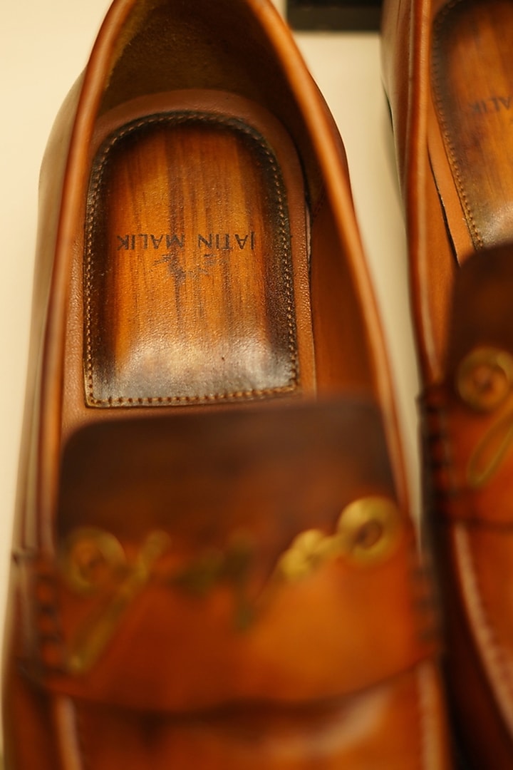 Dark Brown Leather Shoes by Jatin Malik at Pernia's Pop Up Shop
