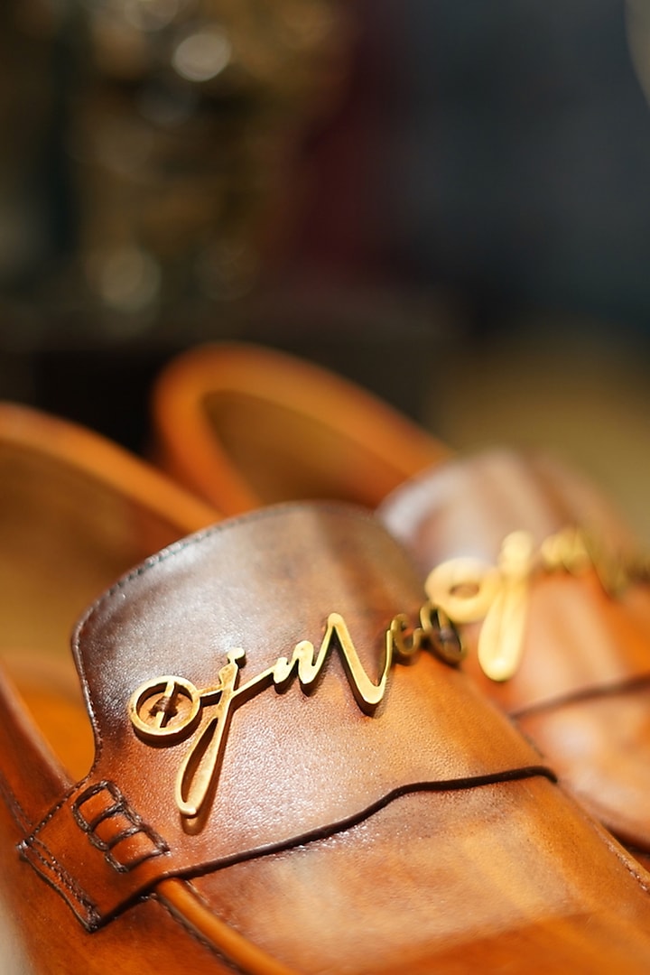 Dark Brown Leather Shoes by Jatin Malik at Pernia's Pop Up Shop