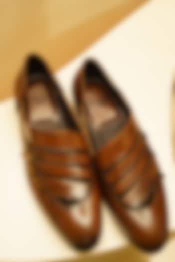 Dark Brown Leather Shoes by Jatin Malik