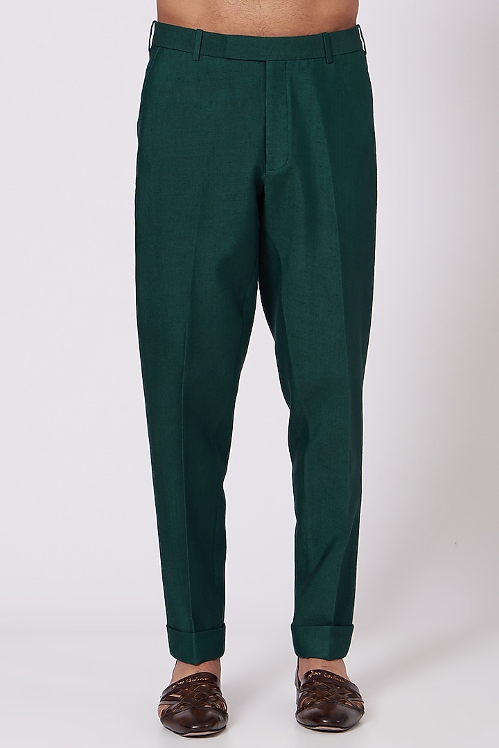 Teal Green Kurta Set With Nehru Jacket by Jatin Malik at Pernia's Pop Up Shop