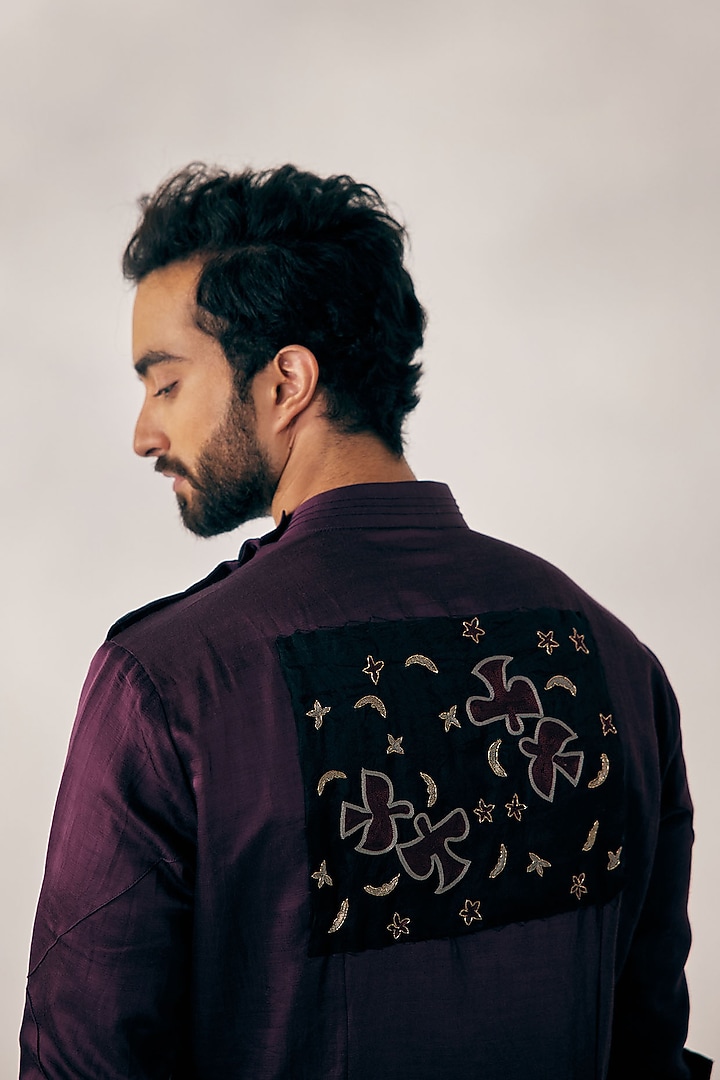 Multi-Colored Embroidered Kurta Set by Jatin Malik at Pernia's Pop Up Shop