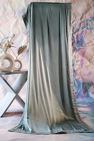 Grey Embroidered Stole by Jatin Malik