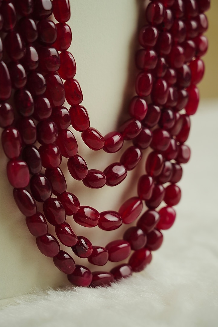 Ruby Semi-Precious Anomalous Stone Handmade Mala by Jatin Malik at Pernia's Pop Up Shop