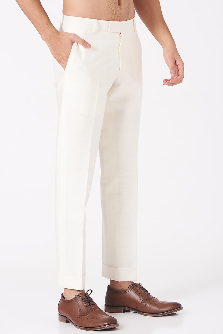 Ivory Kurta Set With Mustard Shrug by Jatin Malik at Pernia's Pop Up Shop