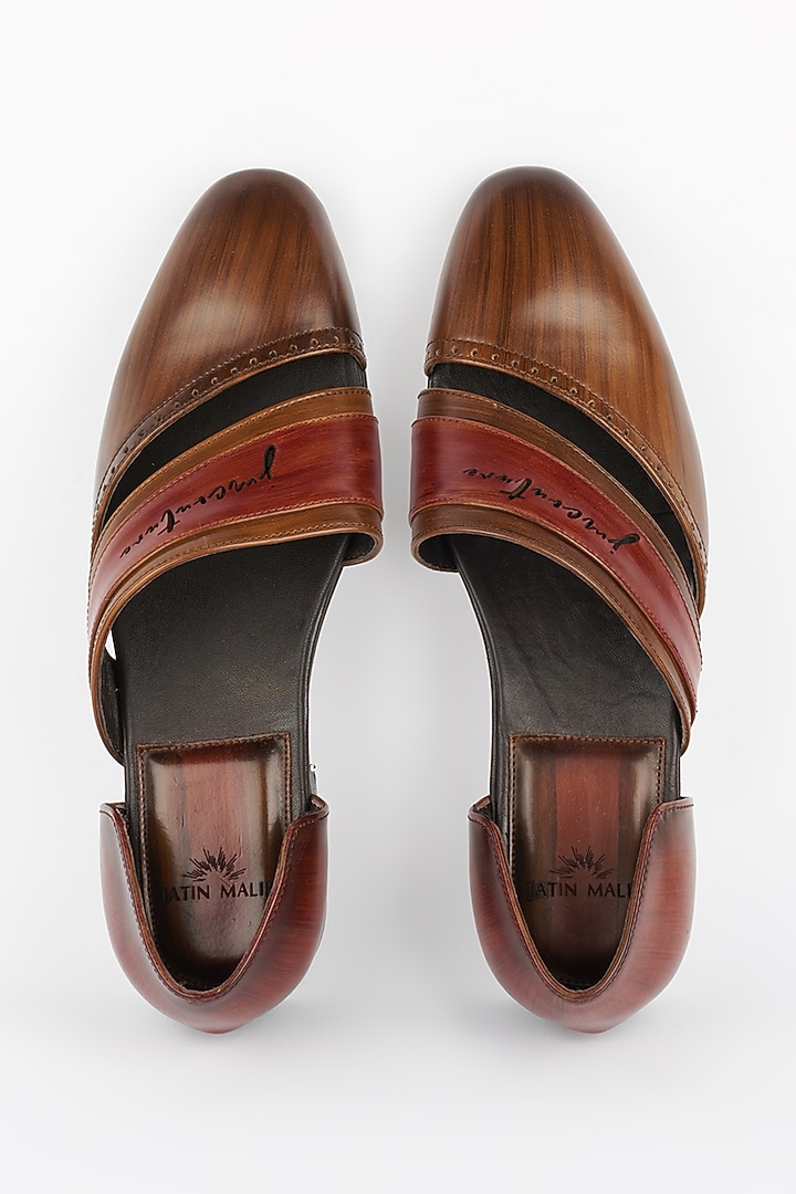 Dark Brown Leather Shoes by Jatin Malik at Pernia's Pop Up Shop
