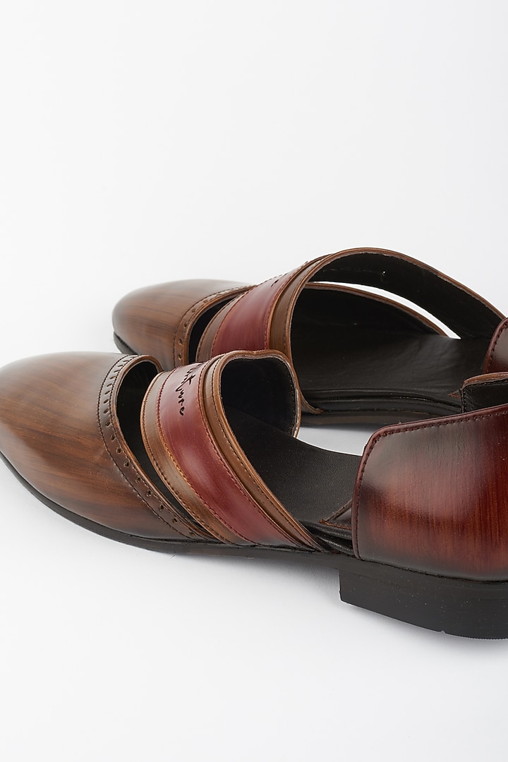 Dark Brown Leather Shoes by Jatin Malik at Pernia's Pop Up Shop