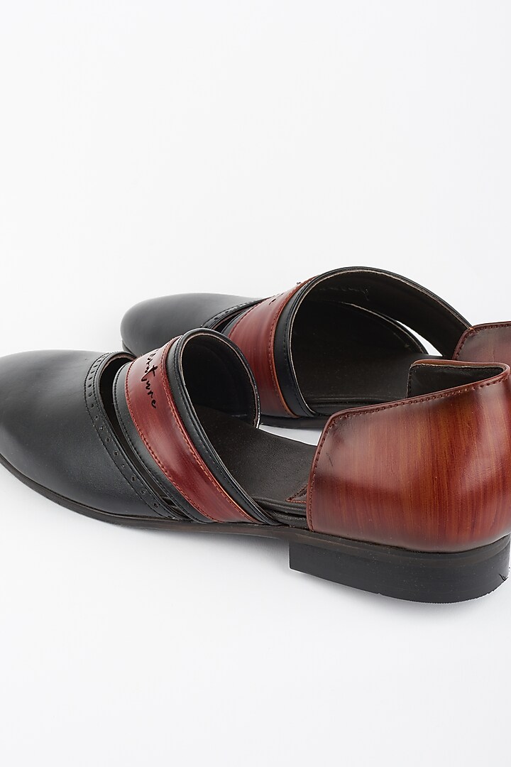Black Shoes In Leather by Jatin Malik at Pernia's Pop Up Shop