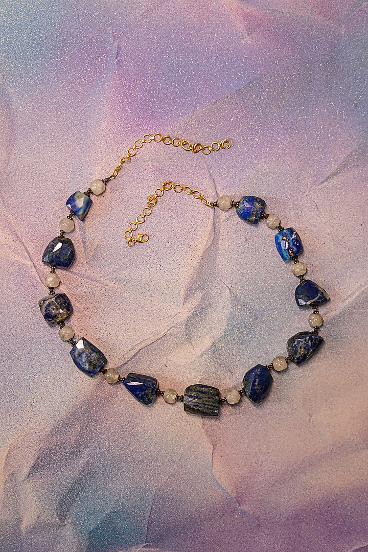 Blue Sapphire Handcrafted Necklace by Jatin Malik
