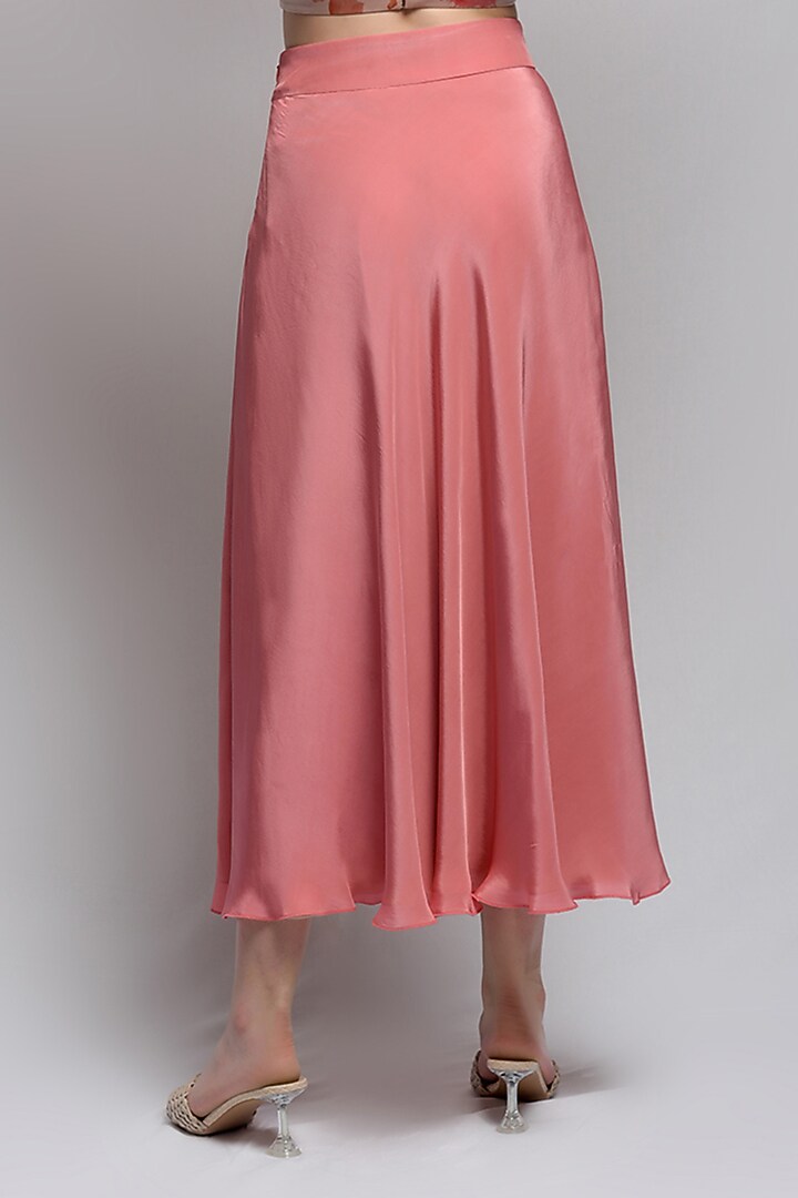 Pink Viscose Flared Skirt by Jan & April at Pernia's Pop Up Shop