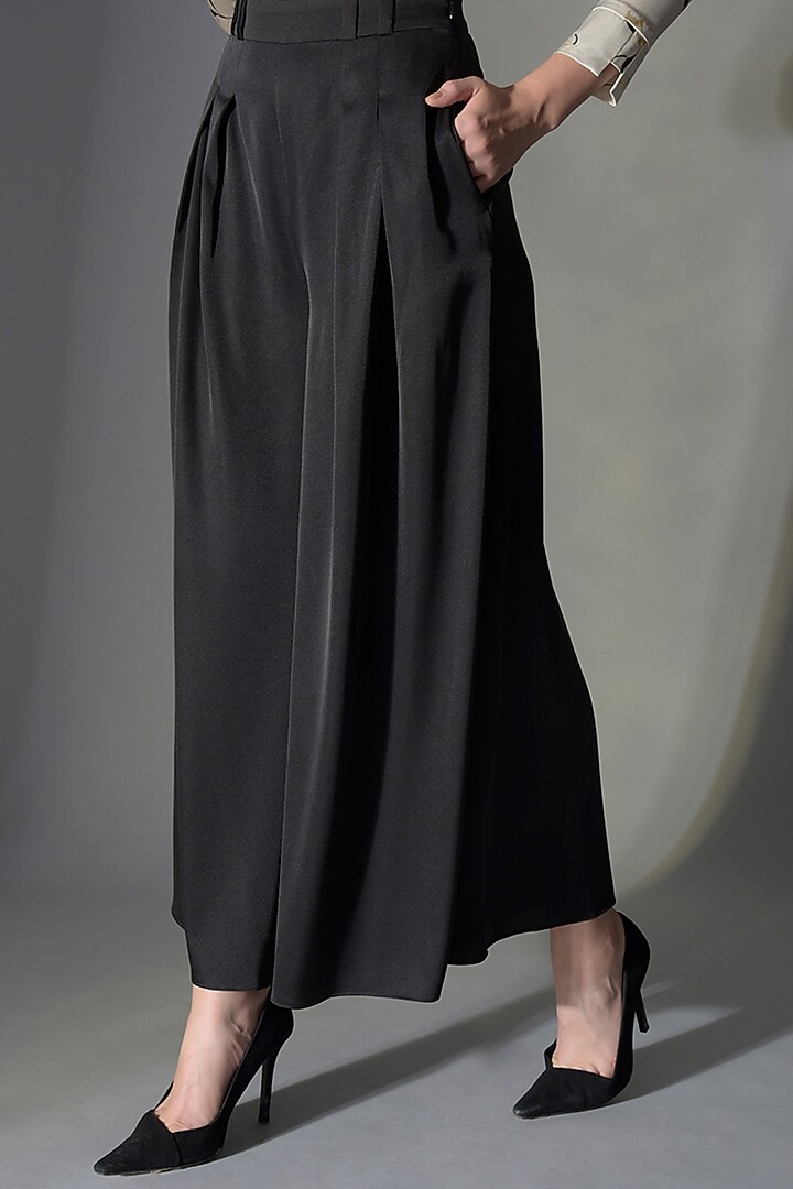 Black Flared Trousers by Jan & April at Pernia's Pop Up Shop