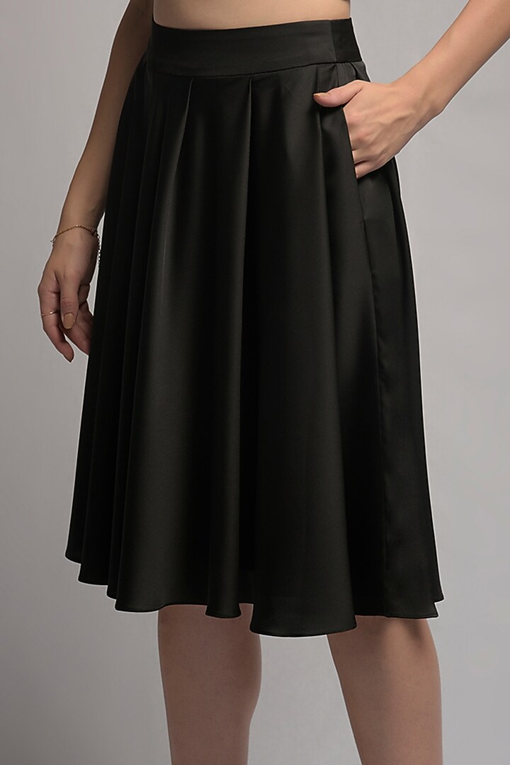 Black Pleated Midi Skirt by Jan & April at Pernia's Pop Up Shop