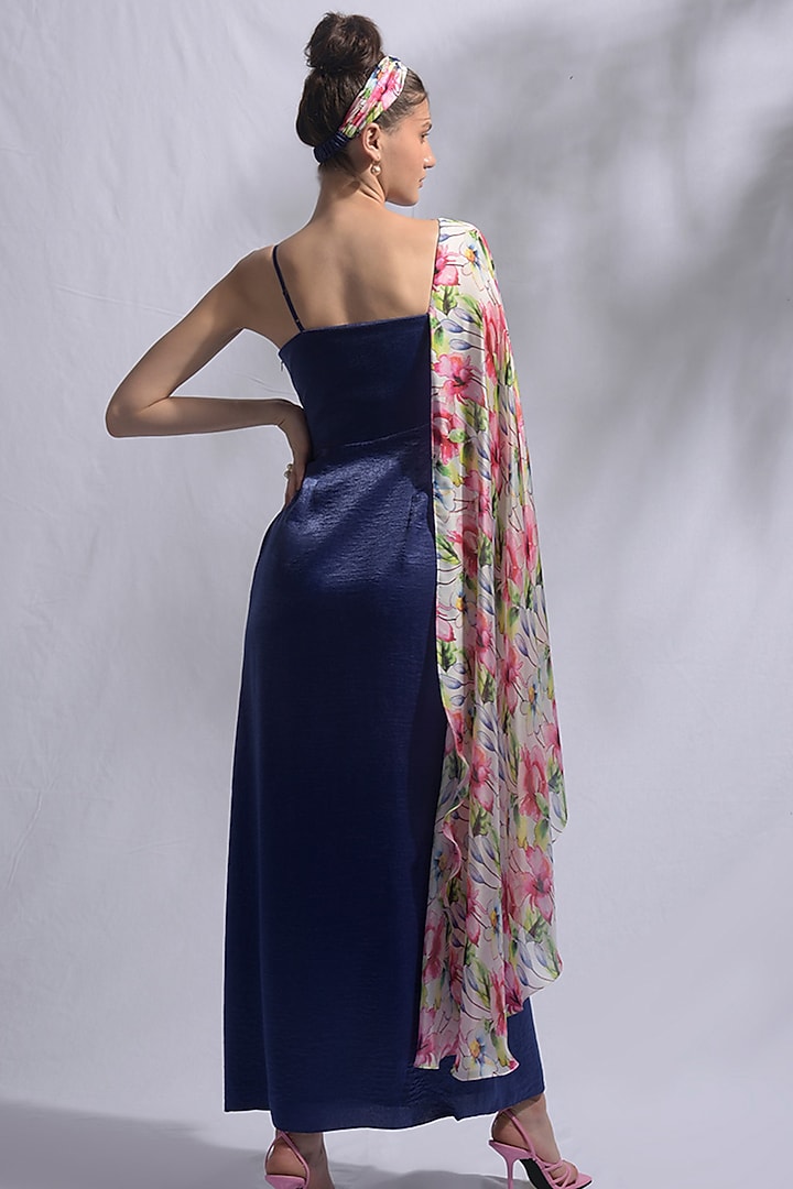 Blue Draped Vacation Dress by Jan & April at Pernia's Pop Up Shop