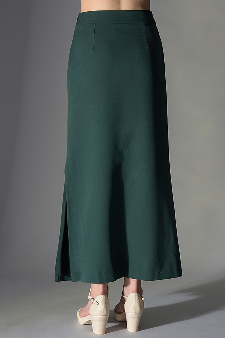 Green Polyester Skirt by Jan & April at Pernia's Pop Up Shop