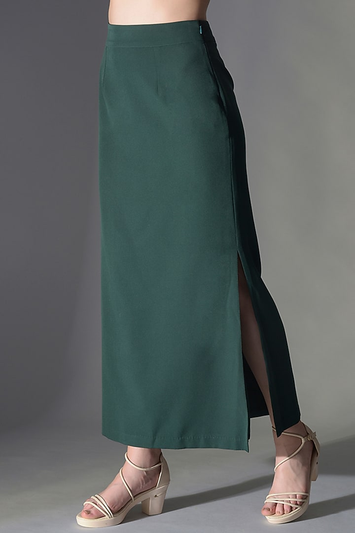 Green Polyester Skirt by Jan & April at Pernia's Pop Up Shop