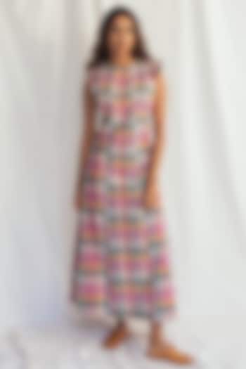 Pink Cotton Embroidered Summer Dress by Jodi at Pernia's Pop Up Shop