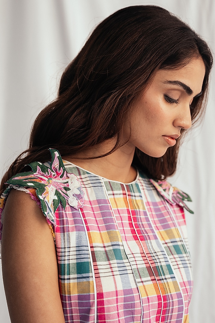 Pink Cotton Embroidered Summer Dress by Jodi at Pernia's Pop Up Shop