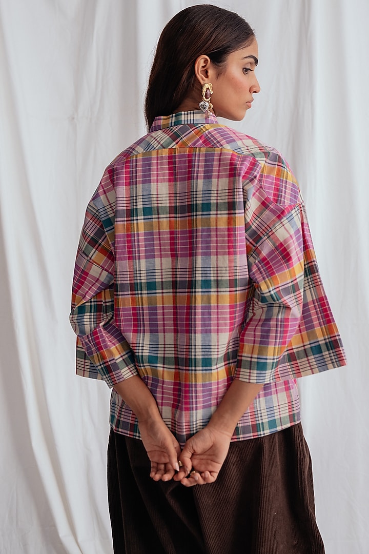Pink Cotton Hand Embroidered Blouse by Jodi at Pernia's Pop Up Shop
