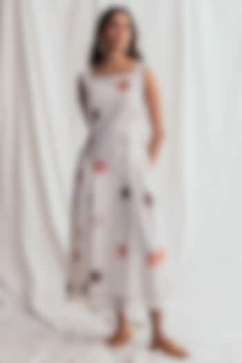 White Kala Cotton Block-Printed Summer Dress by Jodi at Pernia's Pop Up Shop
