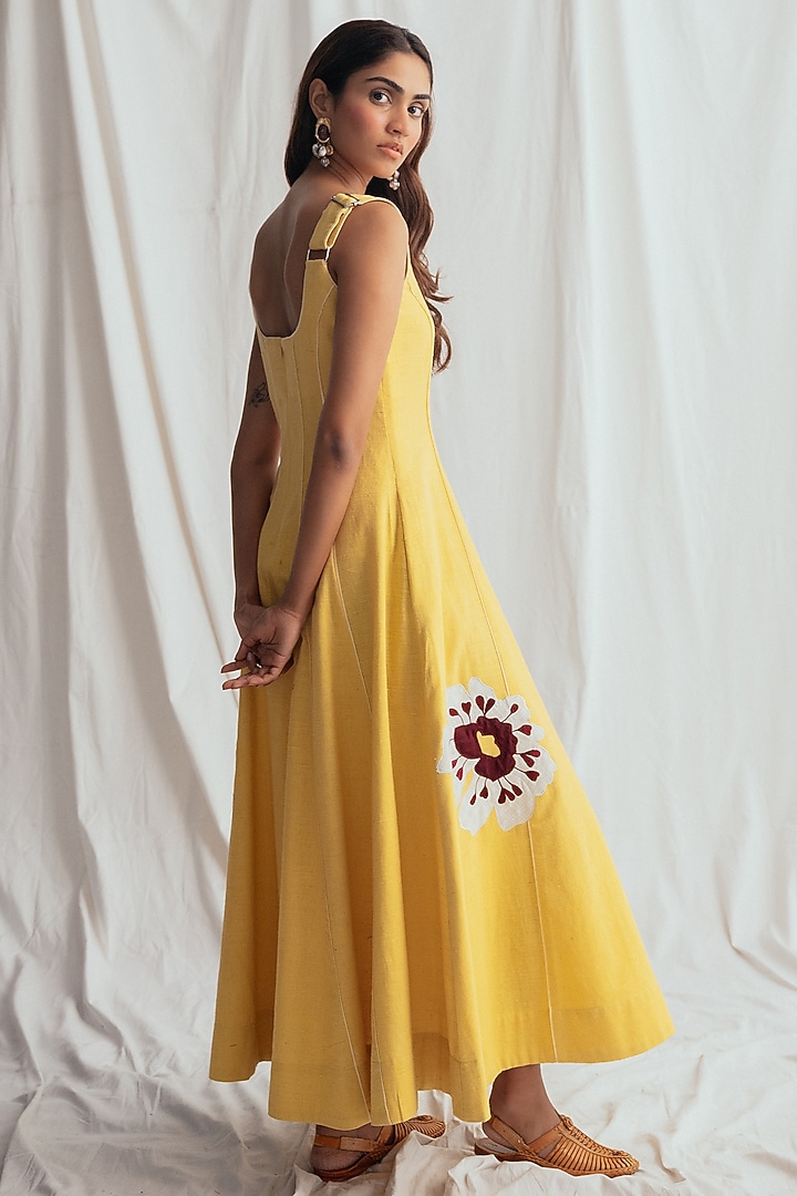 Yellow Kala Cotton Embroidered Vacation Dress by Jodi at Pernia's Pop Up Shop