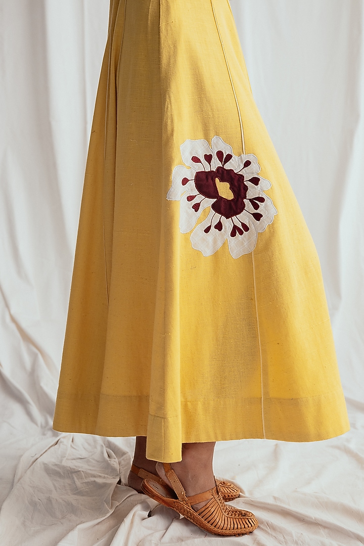 Yellow Kala Cotton Embroidered Vacation Dress by Jodi at Pernia's Pop Up Shop