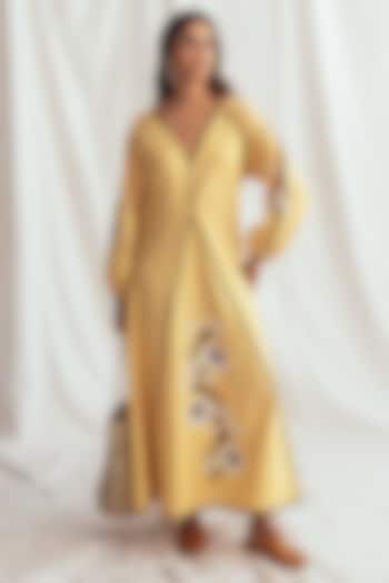 Yellow Kala Cotton Embroidered Vacation Dress by Jodi at Pernia's Pop Up Shop