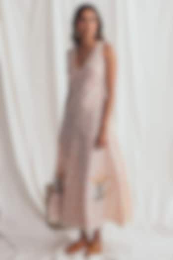 Pink & White Cotton Embroidered Vacation Dress by Jodi at Pernia's Pop Up Shop