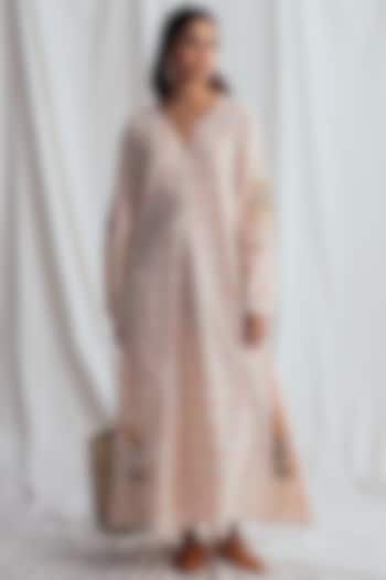 Pink & White Cotton Embroidered Vacation Dress by Jodi at Pernia's Pop Up Shop