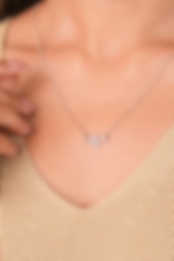 White Finish Zircon Star Pendant Necklace In Sterling Silver by Johori at Pernia's Pop Up Shop