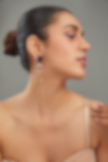 Gold Finish Multi-Colored Synthetic Stone Dangler Earrings by Johori at Pernia's Pop Up Shop