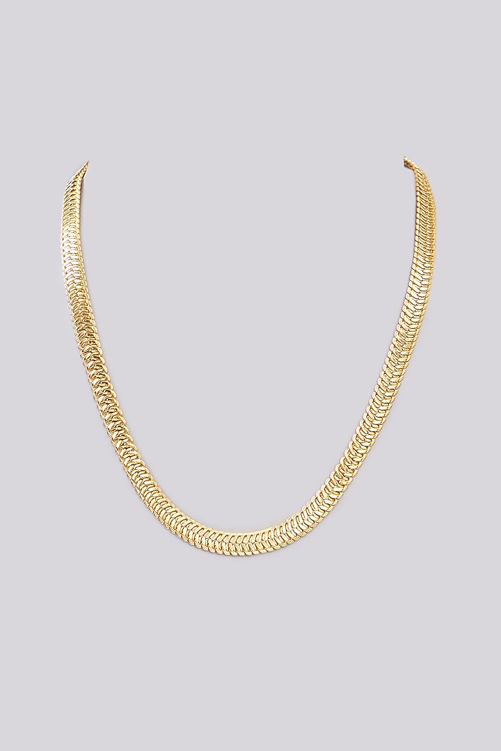 Gold Plated Snake Chain Necklace by Johori at Pernia's Pop Up Shop