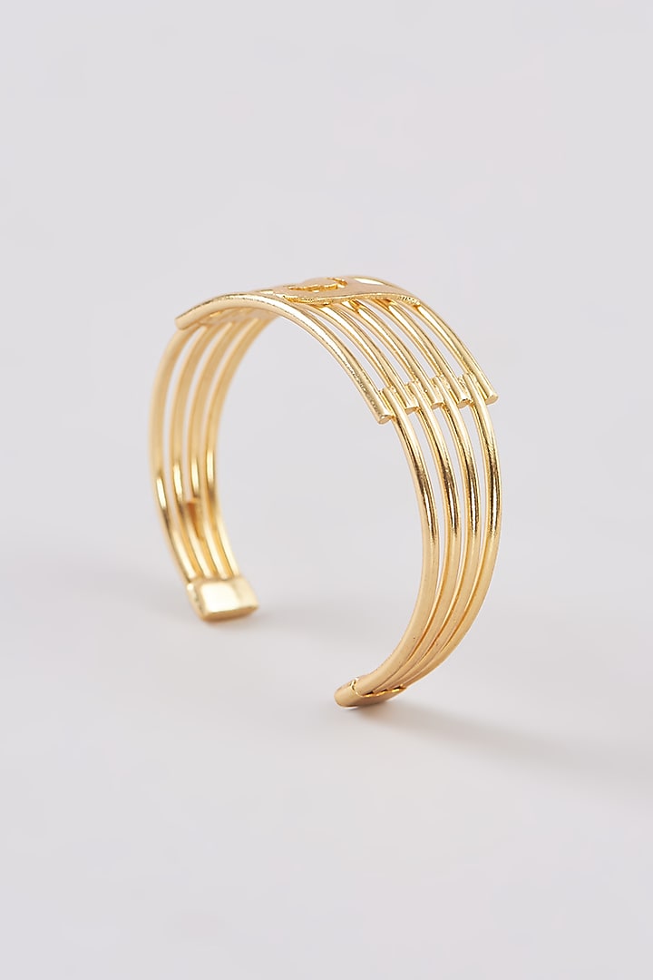Gold Finish Handmade Cuff Bracelet by Johori at Pernia's Pop Up Shop