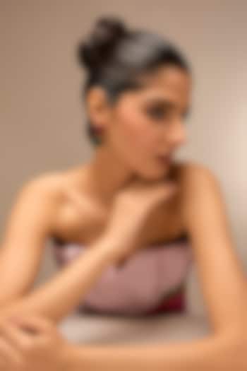 Gold Finish Ruby & Green Stone Dangler Earrings by Johori at Pernia's Pop Up Shop