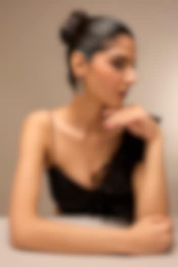 Gold Finish Crystal & Aqua Stone Dangler Earrings by Johori at Pernia's Pop Up Shop