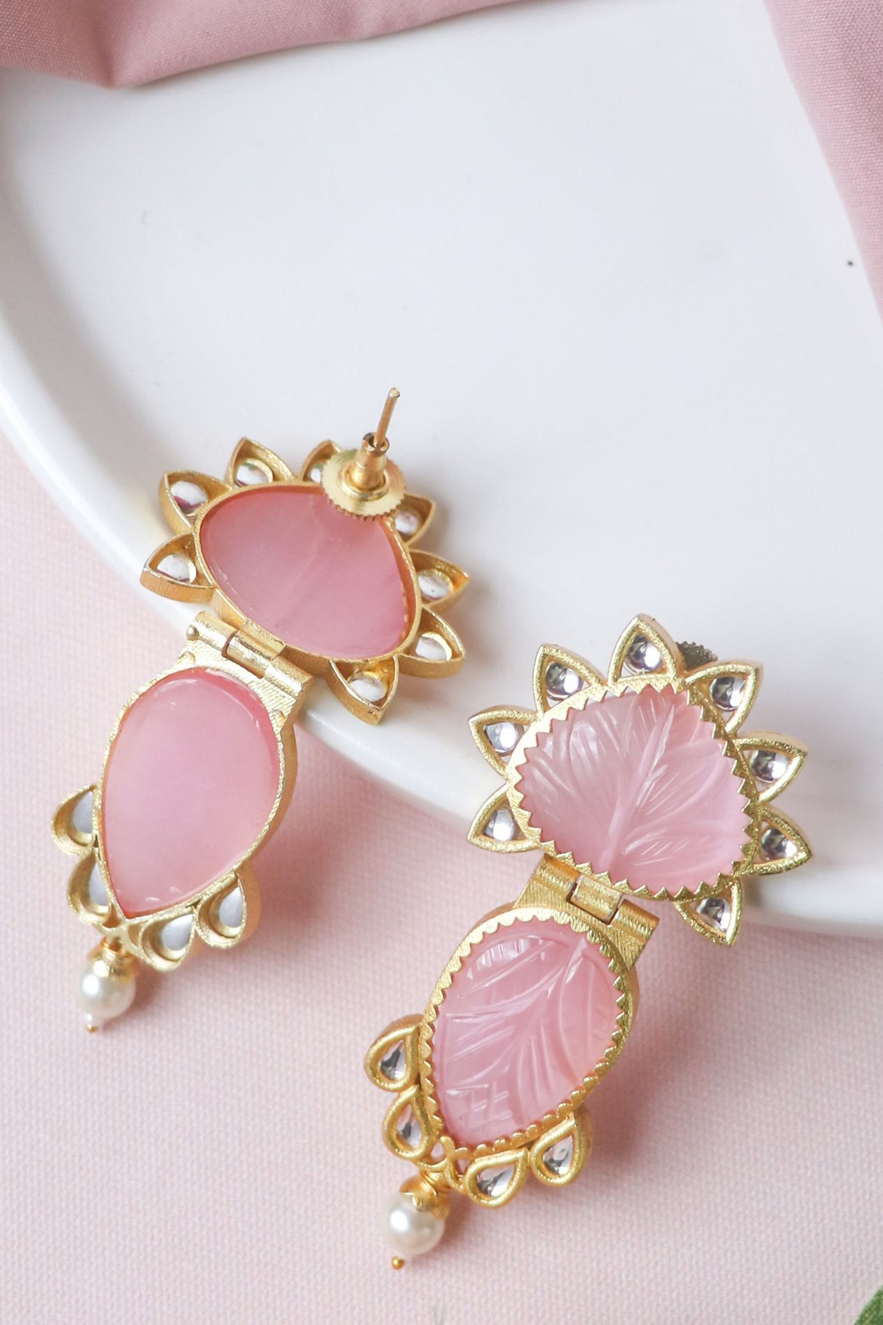 Angel Skin Coral Drop Earrings with Bicolor Tourmaline and Pink Spinel -  Assael