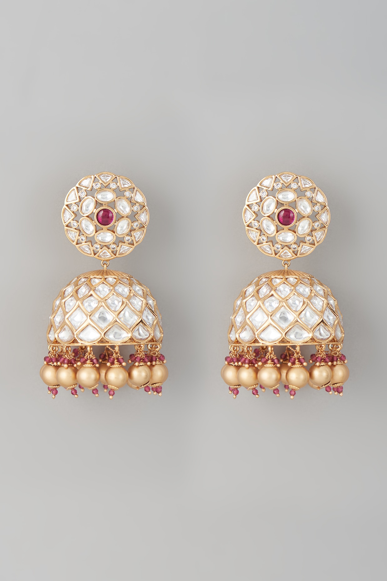 Favorite Polki Jhumka Earring  Mangatrai Pearls  Jewellers