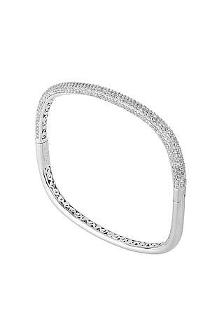 White Finish Zirconia Bracelet by JOOLRY