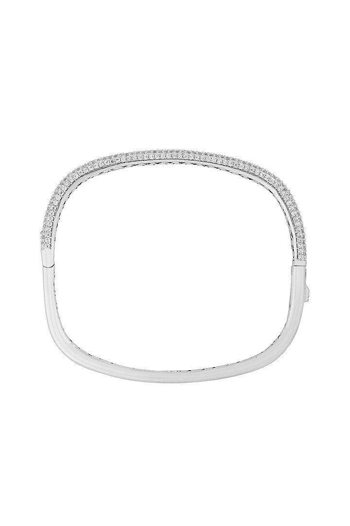White Finish Zirconia Bracelet by JOOLRY at Pernia's Pop Up Shop