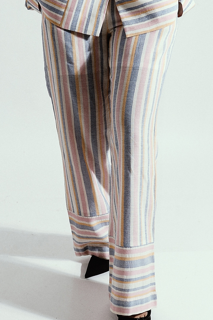 Multi-Colored Striped Pants by Joskai Studio at Pernia's Pop Up Shop