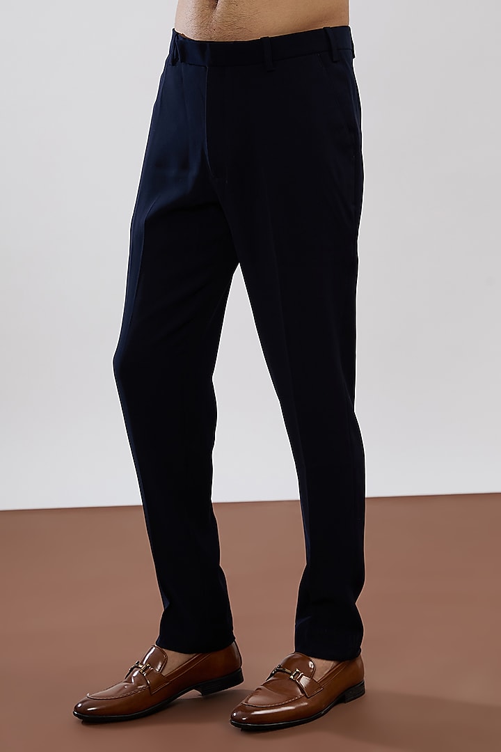 Teal Blue Sandwash Tuxedo Set by Sarab Khanijou at Pernia's Pop Up Shop