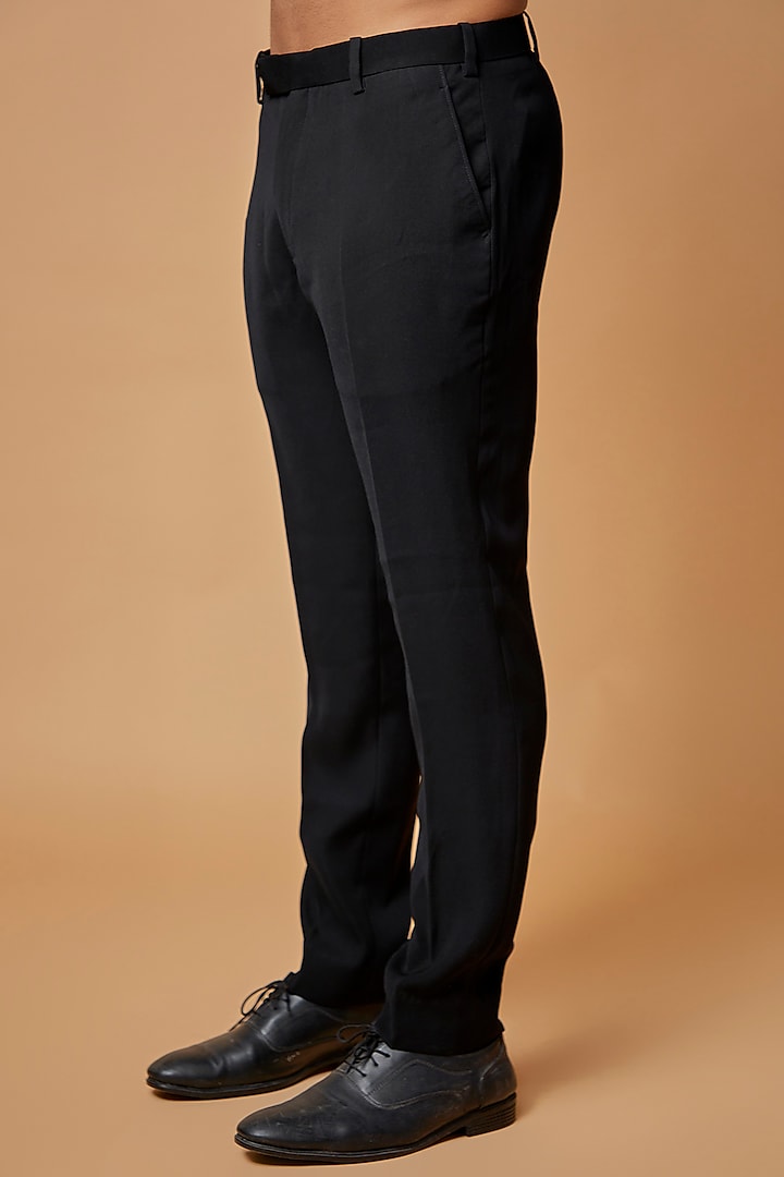 Black Sandwash Tuxedo Set by Sarab Khanijou at Pernia's Pop Up Shop