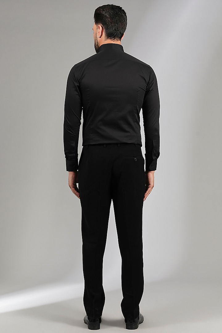 Wine Velvet & Sandwash Tuxedo Set by Sarab Khanijou at Pernia's Pop Up Shop