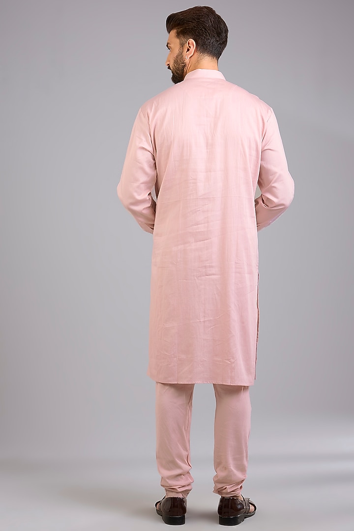 Dusty Pink Silk Groom Sherwani Set by Sarab Khanijou at Pernia's Pop Up Shop