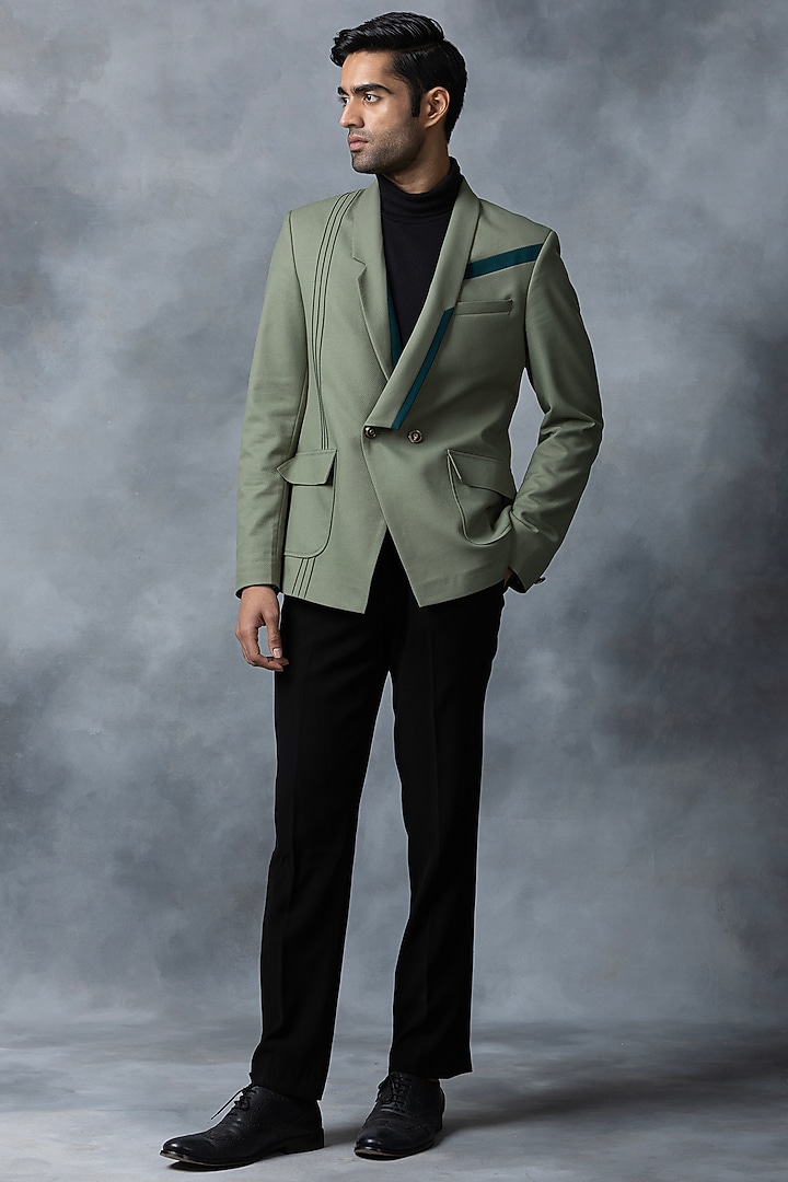 Green Suiting Blazer by Sarab Khanijou at Pernia's Pop Up Shop