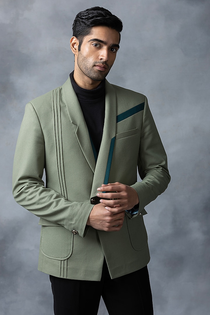 Green Suiting Blazer by Sarab Khanijou at Pernia's Pop Up Shop