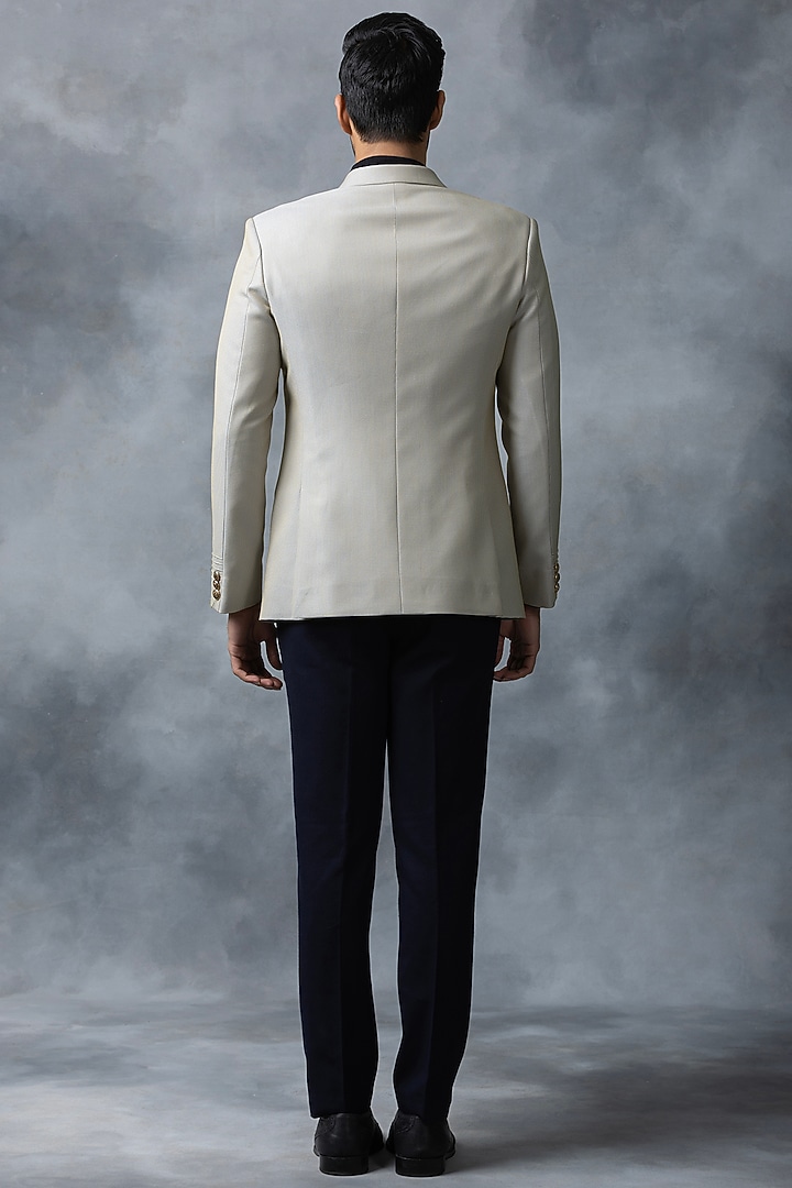 Beige Suiting Blazer by Sarab Khanijou at Pernia's Pop Up Shop