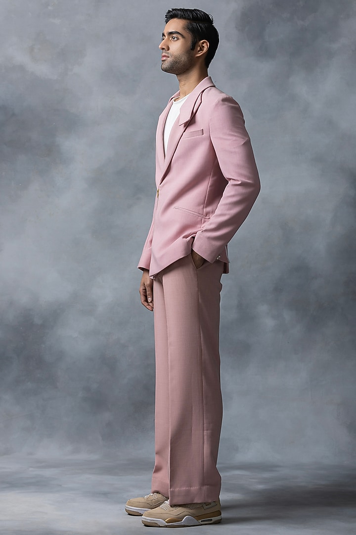 Pink Jersey Jacket Set by Sarab Khanijou at Pernia's Pop Up Shop