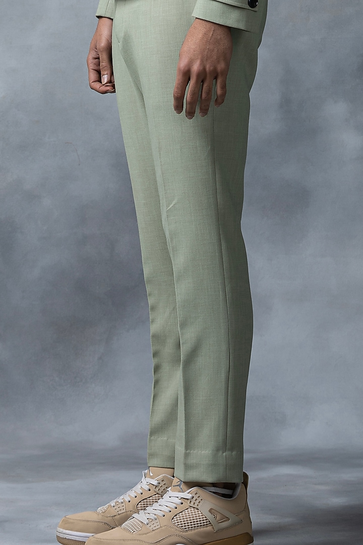 Pista Green Jersey Blazer Set by Sarab Khanijou at Pernia's Pop Up Shop