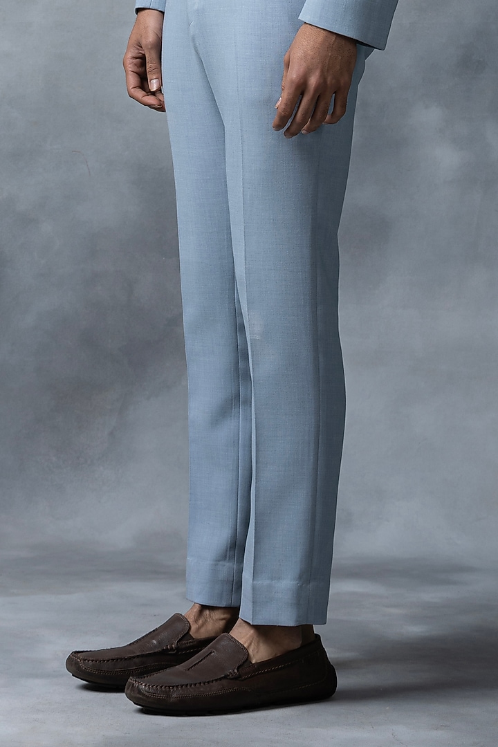 Sky Blue Jersey Blazer Set by Sarab Khanijou at Pernia's Pop Up Shop